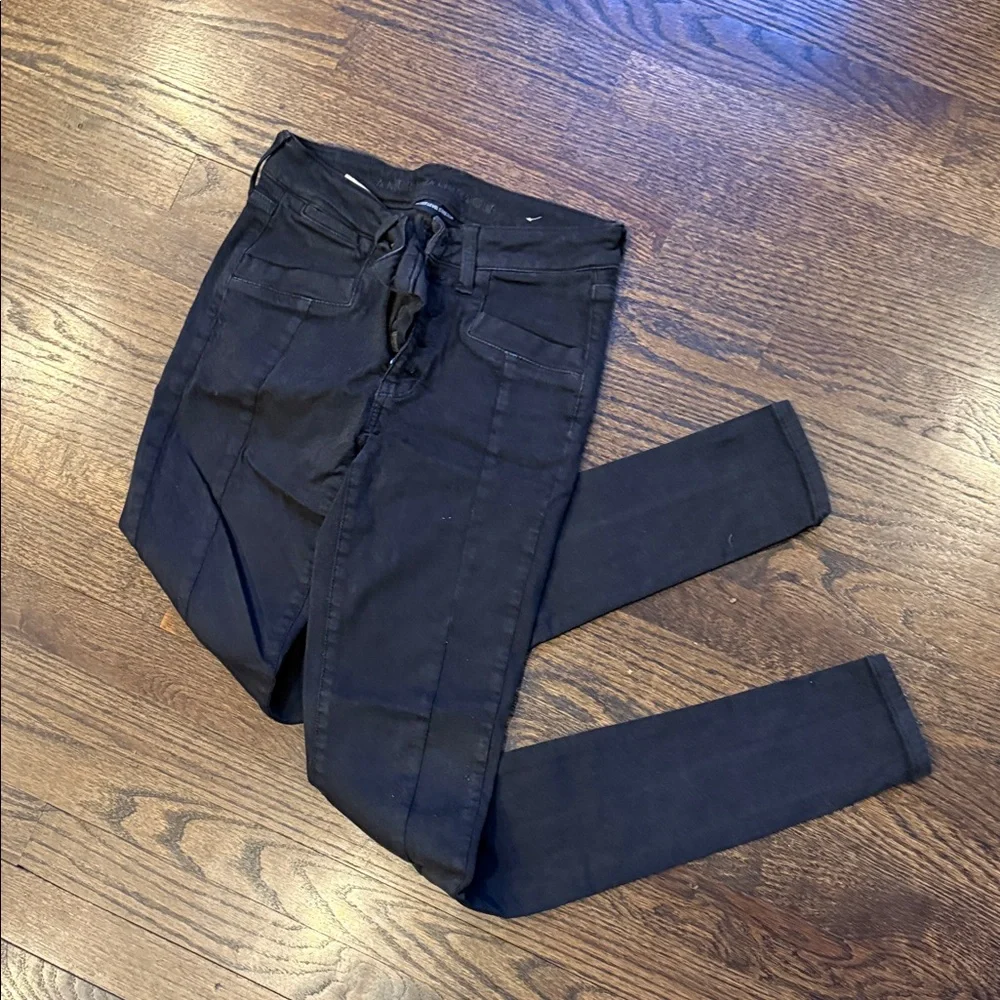 Women's Dark Blue Jeans Jeggings American Eagle size 4 extra long